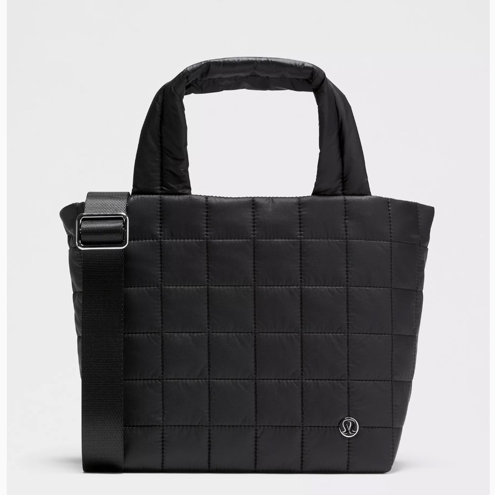 NWT Lululemon Quilted Grid Small Tote Bag 5L - Black